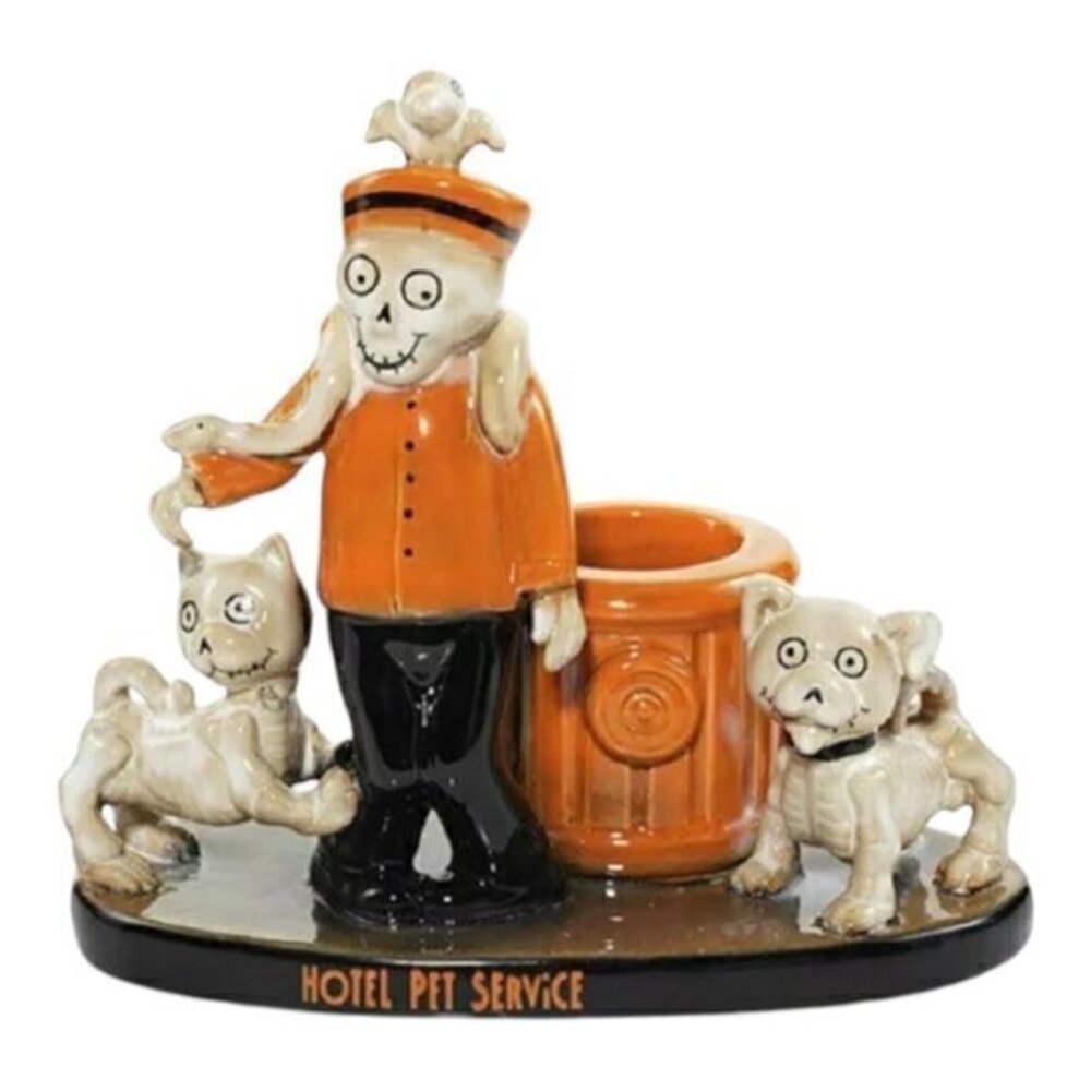 Yankee Candle Boney Bunch Hotel Pet Service Bonesy Halloween New in Box SOLD OUT